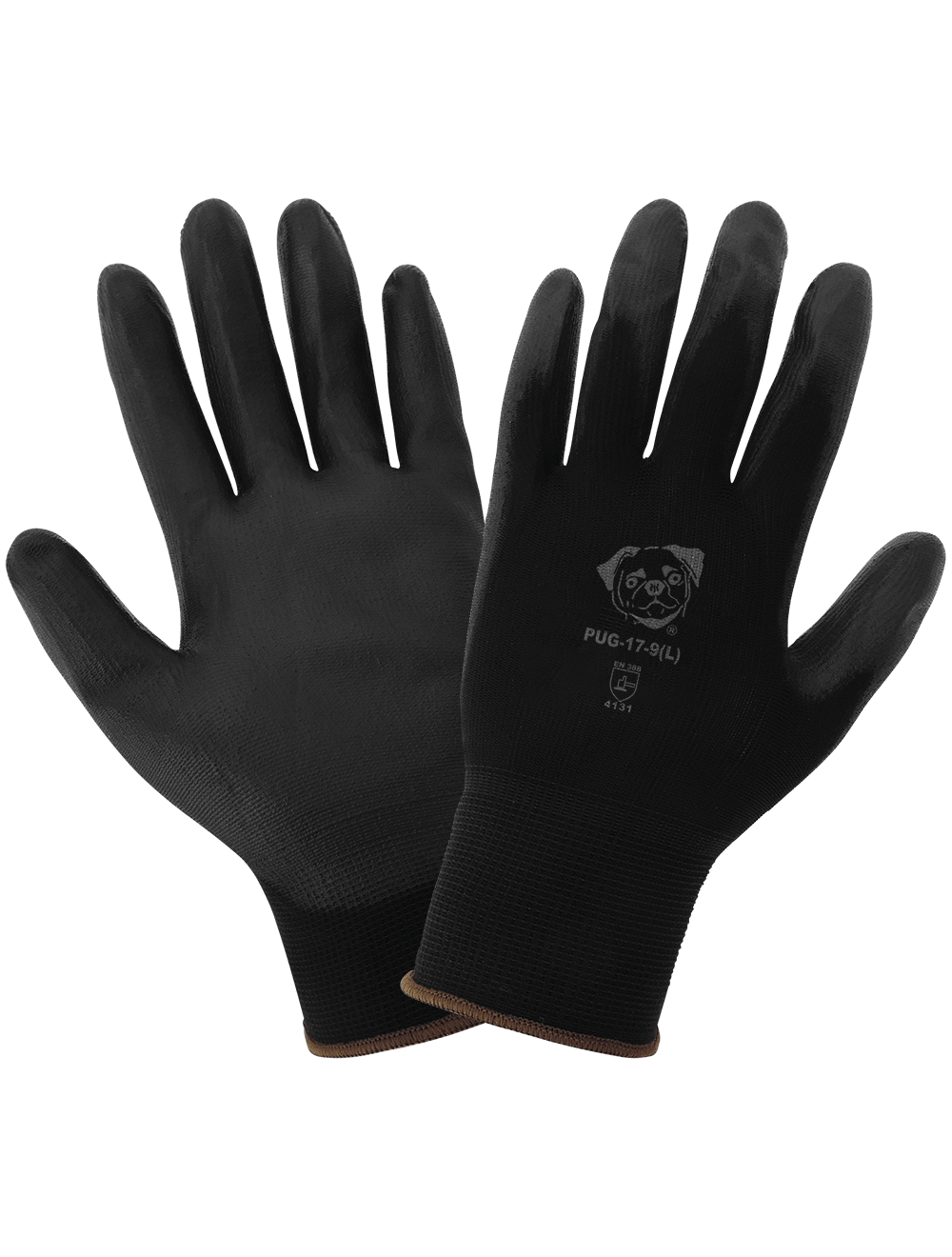 PUG™ Black Lightweight Polyurethane Coated Anti-Static/Electrostatic Compliant Gloves with Cut, Abrasion, and Puncture Resistance - PUG-17